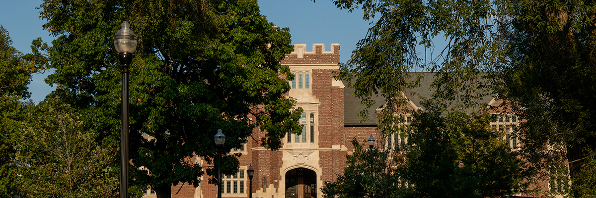 Campus building with trees