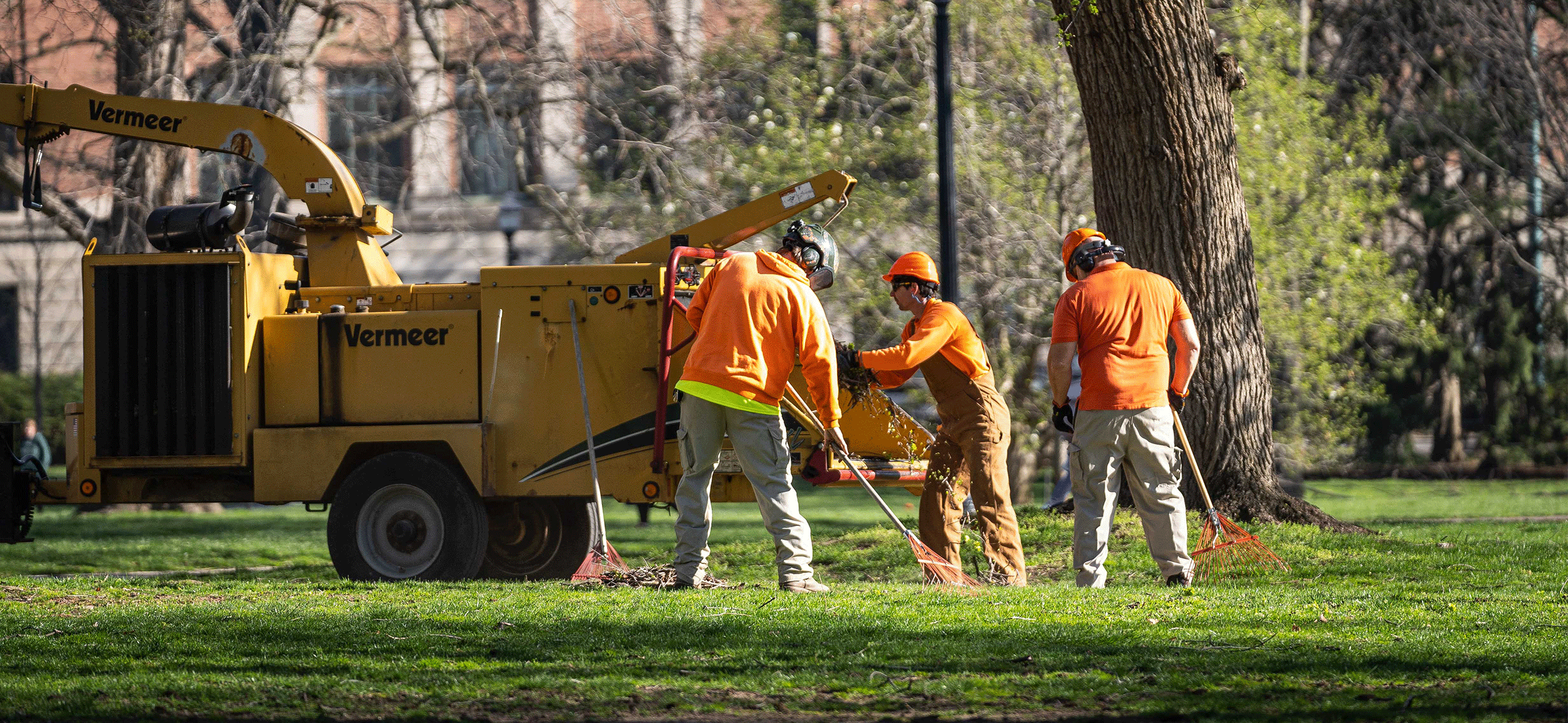 FOD Landscaping Crew Working on the Oval