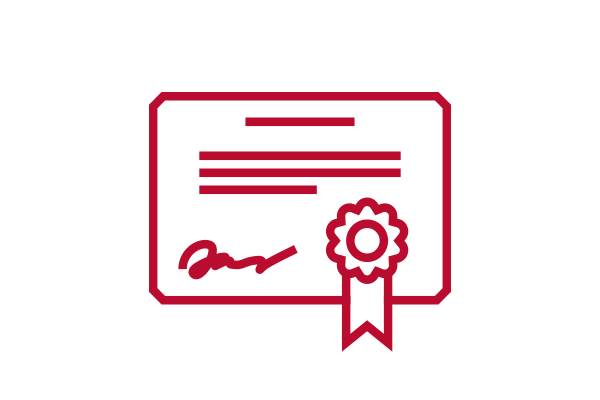 Icon of a certificate