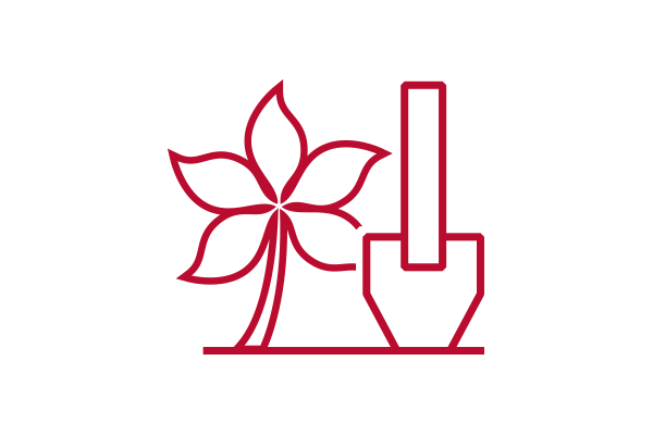 Icon of a Buckeye Leaf and shovel