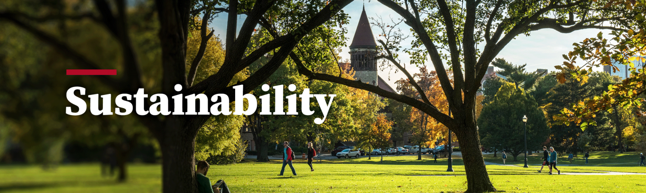 Banner image of The Ohio State campus with text "Sustainability"