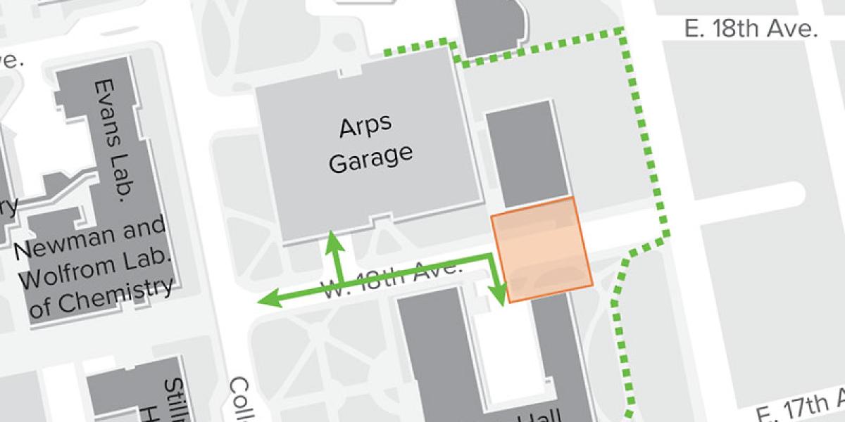 a map showing the area of impact