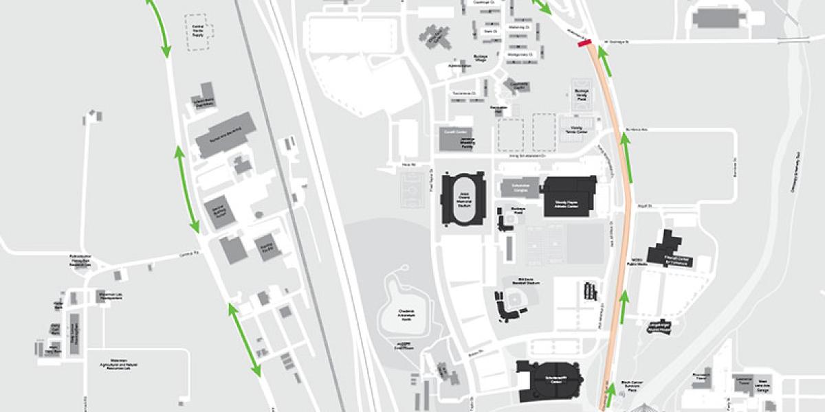 a map showing the area of impact