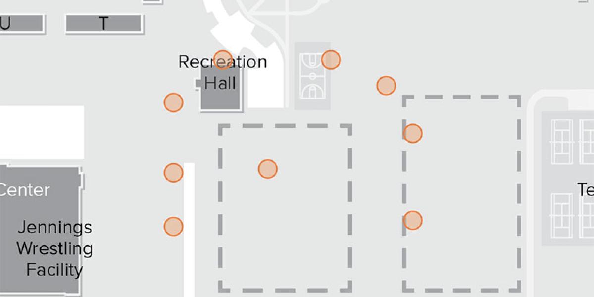 a map showing the area of impact