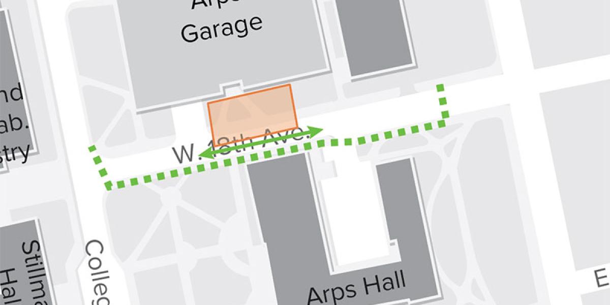 a map showing the area of impact