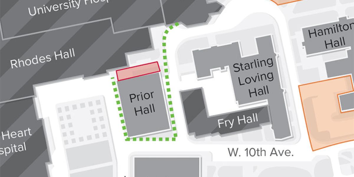 a map showing the area of impact