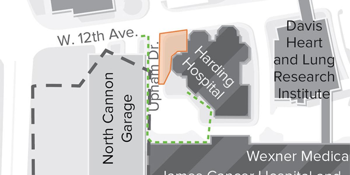 a map showing the area of impact