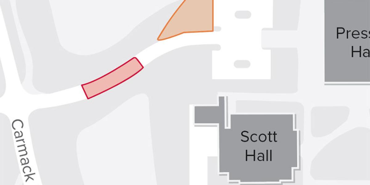 a map showing the area of impact