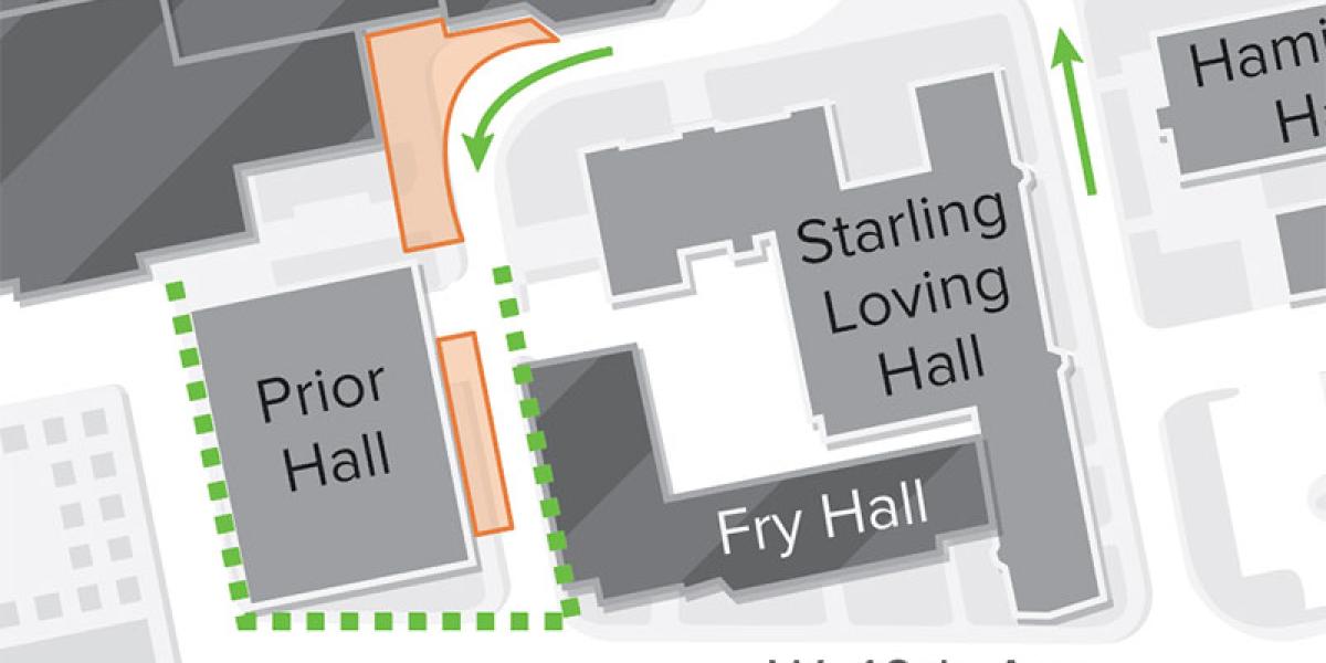 a map showing the area of impact