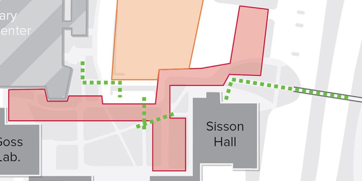 a map showing the area of impact