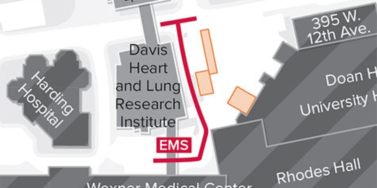 map showing area of impact