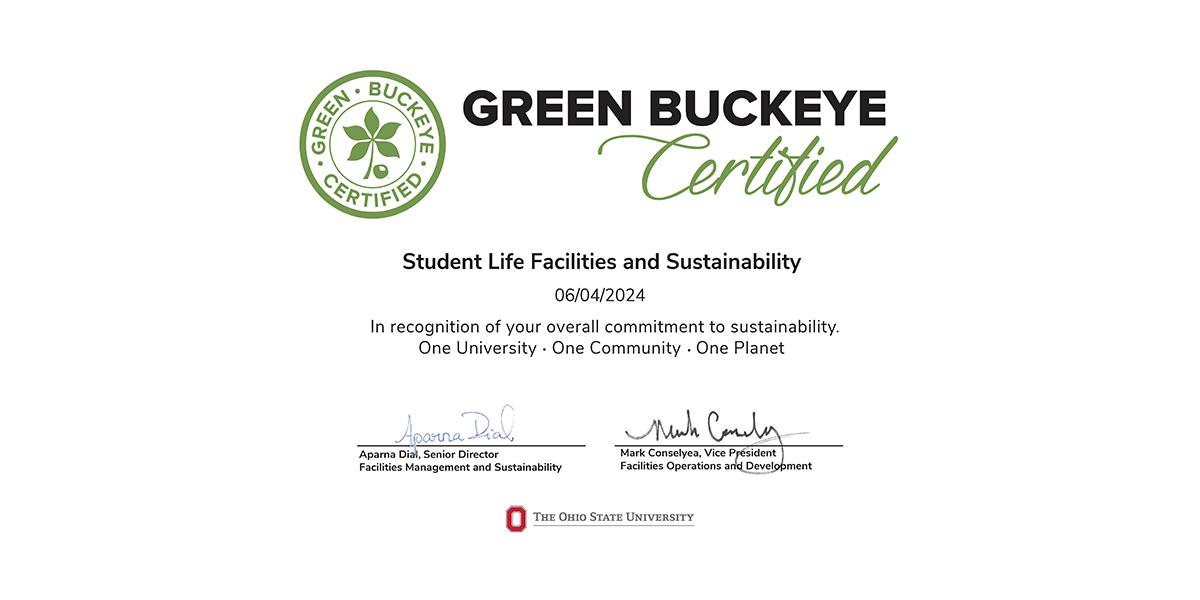 Green Buckeye Certification