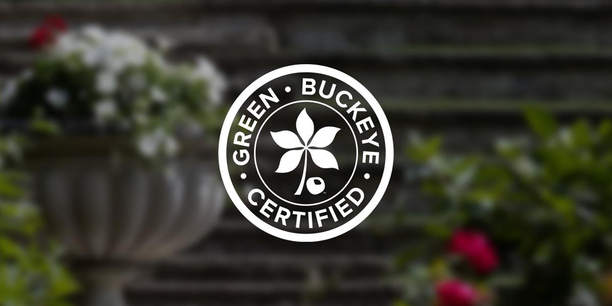 words green buckeye certified surrounding a buckeye leaf