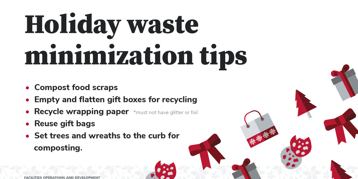 Holiday waste minimization
