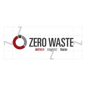Zero waste graphic defined by clear space