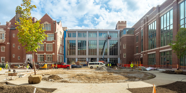 construction on the Interdisciplinary Health Sciences Center