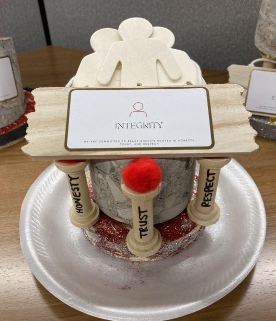 concrete core decorated by team