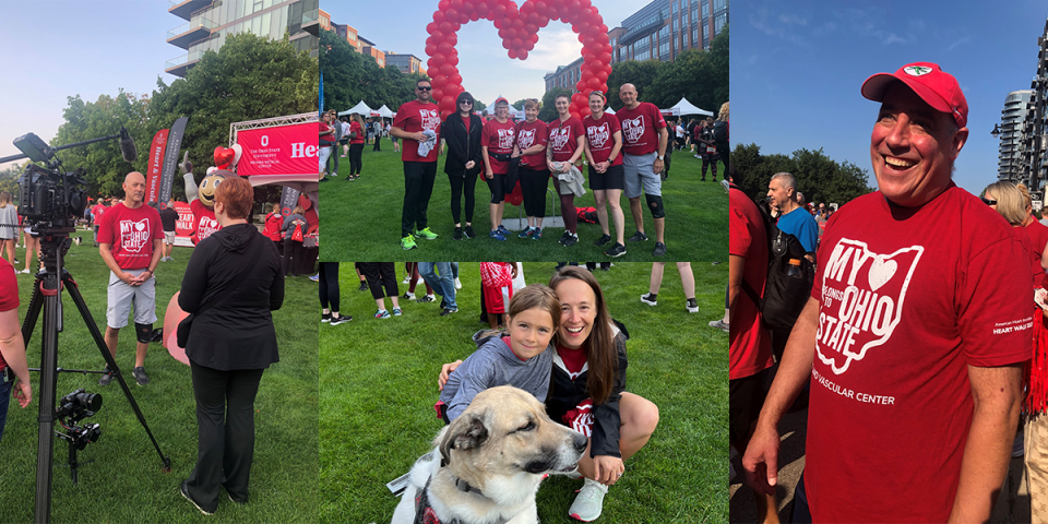 Four photos from the Heart Walk