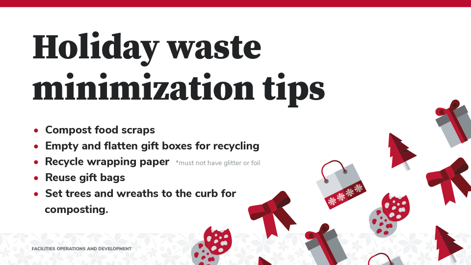 Holiday waste minimization