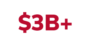 Text "$3 billion+"