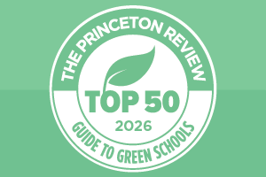The Princeton Review Top 50 Green Colleges graphic
